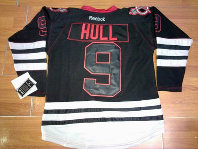 NHL Jerseys Chicago Blackhawks 9# hull black