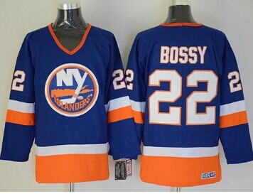New York Rangers #22 Mike Bossy Baby Blue CCM Throwback Stitched NHL Jersey