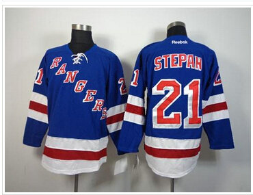 New York Rangers #21 Derek Stepan Blue NHL Jersey