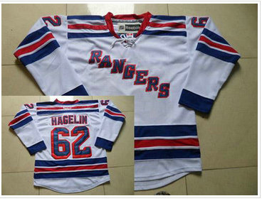 New York Rangers #62 Carl Hagelin White Road NHL Jersey