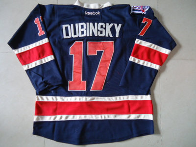 Nhl jerseys NY Rangers 17 DUBINSKY Dark blue 85th