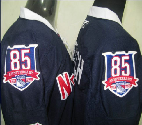 Nhl jerseys NY Rangers 30 Lundqvist Dark blue 85th