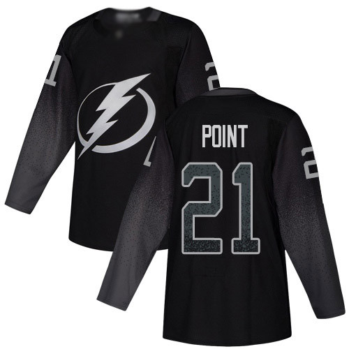 Lightning #21 Brayden Point Black Alternate Authentic Stitched Hockey Jersey