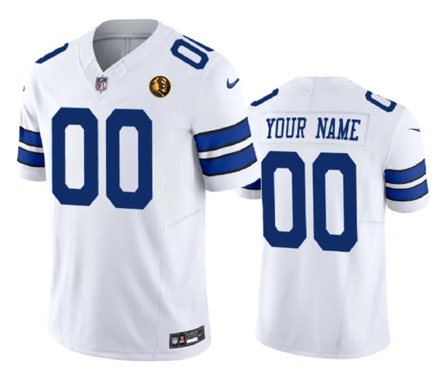 Men's Dallas Cowboys Active Player Custom White 2023 F.U.S.E. With John Madden Patch Vapor Limited Stitched Football Men's Dallas Cowboys Active Player Custom White 2023 F.U.S.E. With John Madden Patch Vapor Limited Stitched Football