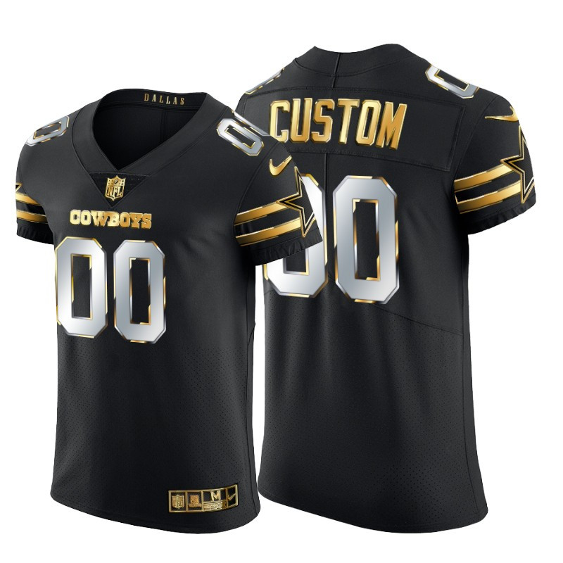 Dallas Cowboys Custom Men's Nike Black Edition Vapor Untouchable Elite NFL Jersey Dallas Cowboys Custom Men's Nike Black Edition Vapor Untouchable Elite NFL Jersey