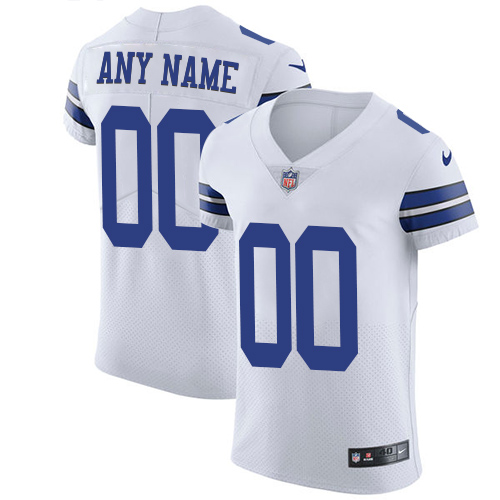 Men's Custom Dallas Cowboys White Vapor Untouchable Elite jersey