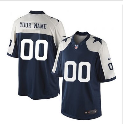 Men's Nike Dallas Cowboys Customized Limited Blue Thanksgiving Alternate NFL Jersey