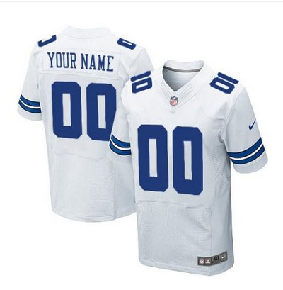 Men's Nike Dallas Cowboys Customized Elite White NFL Jersey Men's Nike Dallas Cowboys Customized Elite White NFL Jersey