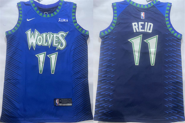 Men's Minnesota Timberwolves #11 Naz Reid Blue City Edition Stitched Jersey Men's Minnesota Timberwolves #11 Naz Reid Blue City Edition Stitched Jersey