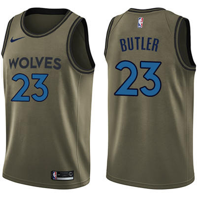 Nike Timberwolves #23 Jimmy Butler Green Salute to Service NBA Swingman Jersey Nike Timberwolves #23 Jimmy Butler Green Salute to Service NBA Swingman Jersey
