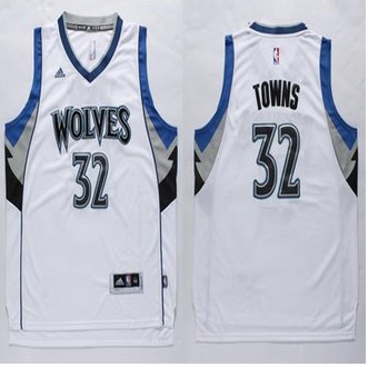Minnesota Timberwolves #32 Karl-Anthony Towns White Stitched NBA Jersey