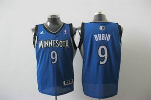Minnesota Timberwolves 9 Ricky Rubio Blue Road Jersey Minnesota Timberwolves 9 Ricky Rubio Blue Road Jersey
