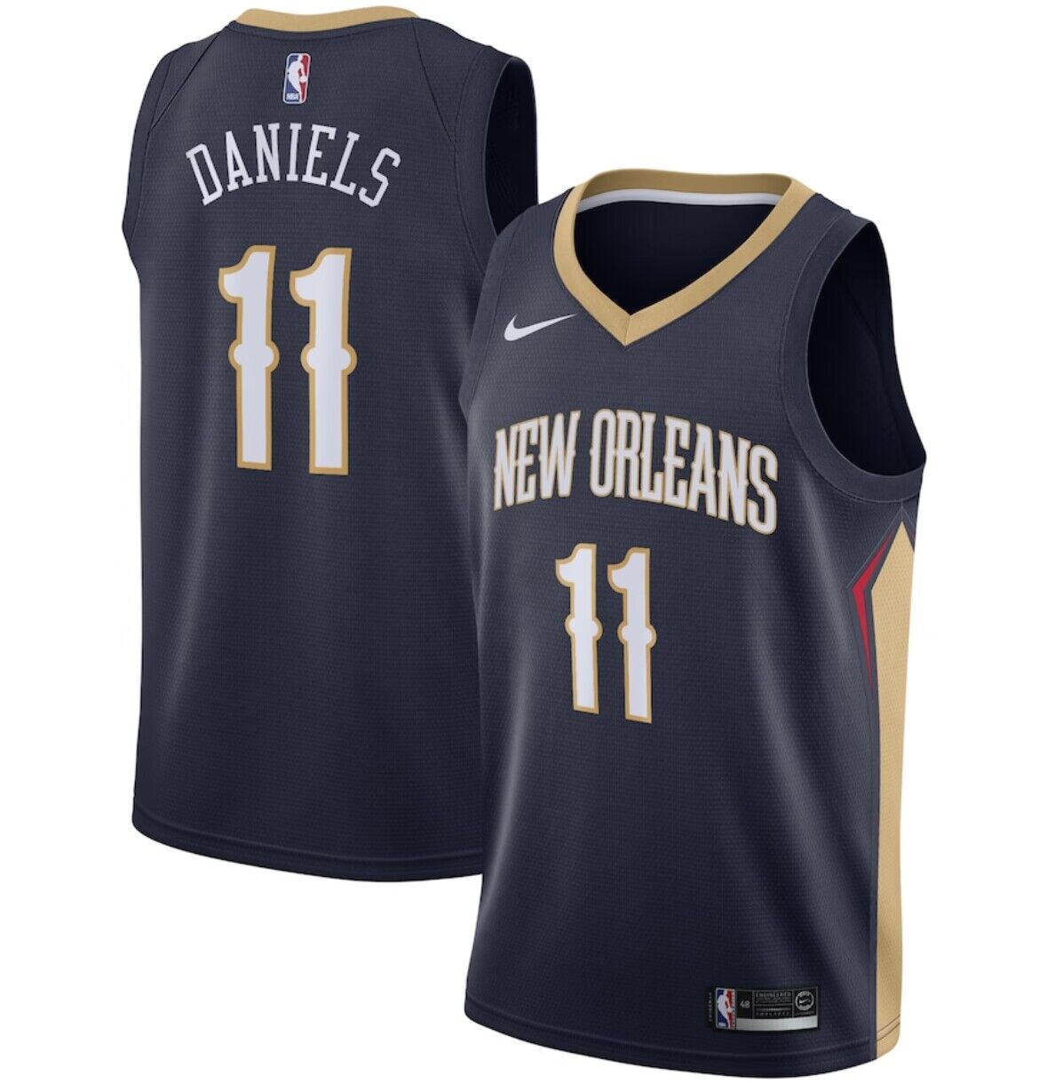Men's New Orleans Pelicans #11 Dyson Daniels Navy Icon Edition Stitched Jersey Men's New Orleans Pelicans #11 Dyson Daniels Navy Icon Edition Stitched Jersey