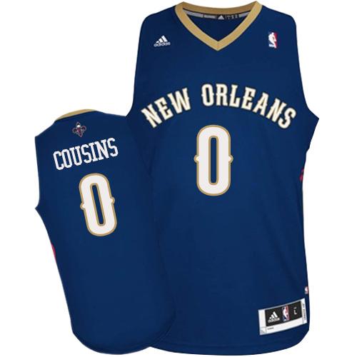 Pelicans #0 DeMarcus Cousins Navy Stitched NBA Jersey