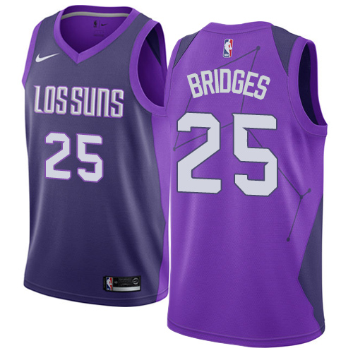 Nike Suns #25 Mikal Bridges Purple NBA Swingman City Edition Jersey