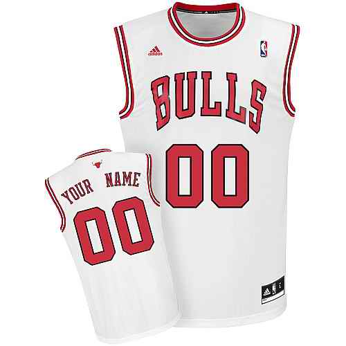 Chicago Bulls Custom White Adidas Jersey