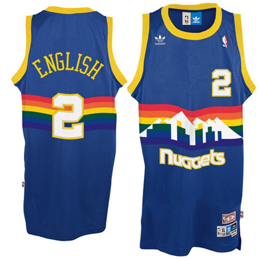 Denver Nuggets #2 Alex English Soul Swingman Stitched Blue Rainbow Throwback Jersey