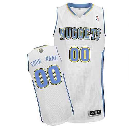 Denver Nuggets Custom White Home Jersey