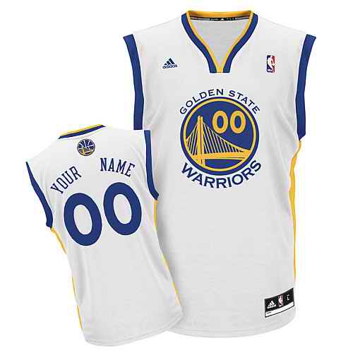Golden State Warriors Custom White Adidas Home Jersey