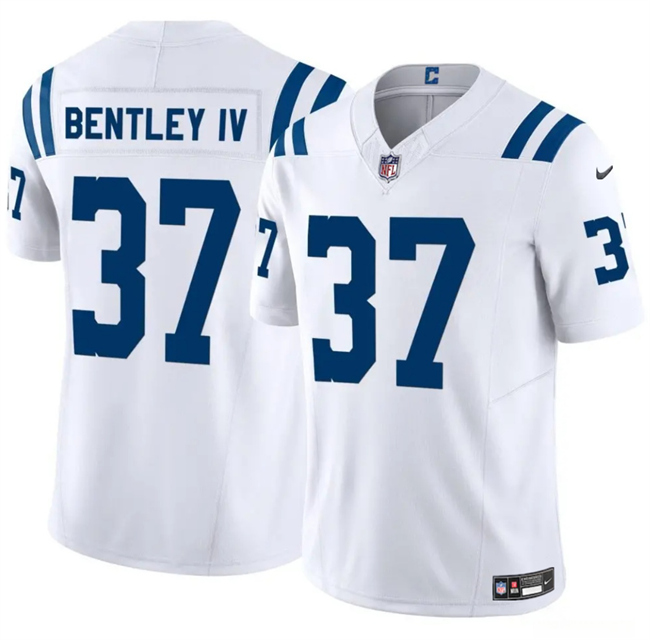 Men's Indianapolis Colts #37 Ulysses Bentley IV White 2025 F.U.S.E. Vapor Limited Stitched Football Jersey Men's Indianapolis Colts #37 Ulysses Bentley IV White 2025 F.U.S.E. Vapor Limited Stitched Football Jersey