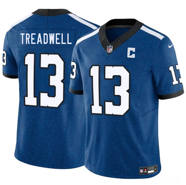 Men's Indianapolis Colts #13 Laquon Treadwell Blue 2025 F.U.S.E. Throwback Vapor Limited Stitched Football Jersey Men's Indianapolis Colts #13 Laquon Treadwell Blue 2025 F.U.S.E. Throwback Vapor Limited Stitched Football Jersey