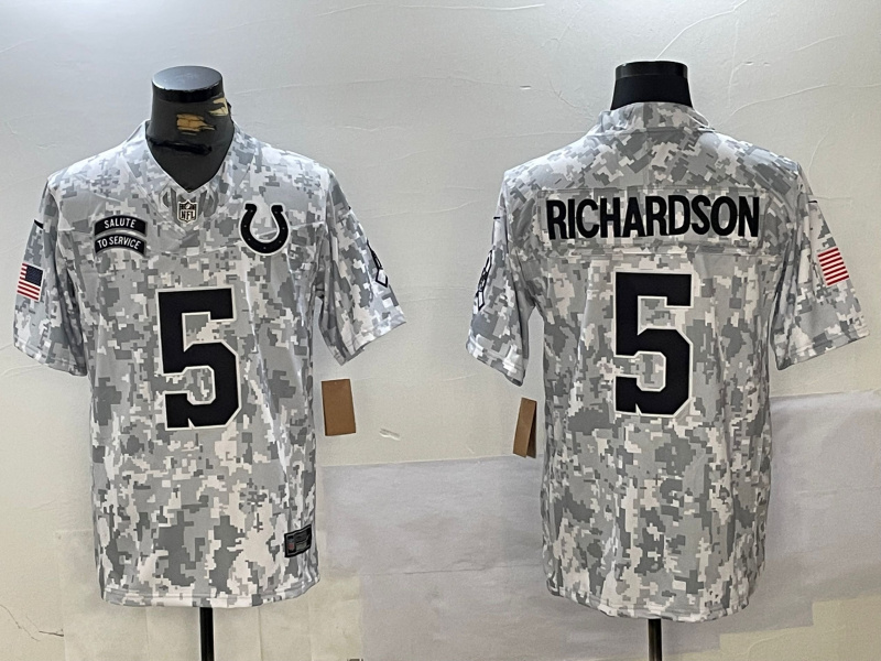 Men's Indianapolis Colts #5 Anthony Richardson 2024 F.U.S.E Arctic Camo Salute To Service Limited Stitched Football Jersey Men's Indianapolis Colts #5 Anthony Richardson 2024 F.U.S.E Arctic Camo Salute To Service Limited Stitched Football Jersey