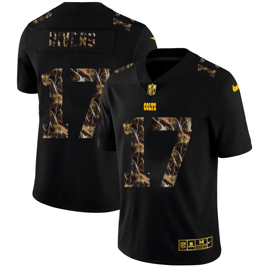 Indianapolis Colts #17 Philip Rivers Men's Black Nike Flocked Lightning Vapor Limited NFL Jersey Indianapolis Colts #17 Philip Rivers Men's Black Nike Flocked Lightning Vapor Limited NFL Jersey