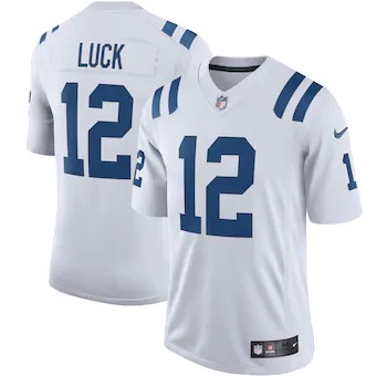 Indianapolis Colts #12 Andrew Luck Men's Nike White Vapor Limited Team Jersey Indianapolis Colts #12 Andrew Luck Men's Nike White Vapor Limited Team Jersey