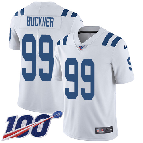 Nike Colts #99 DeForest Buckner White Men's Stitched NFL 100th Season Vapor Untouchable Limited Jersey Nike Colts #99 DeForest Buckner White Men's Stitched NFL 100th Season Vapor Untouchable Limited Jersey