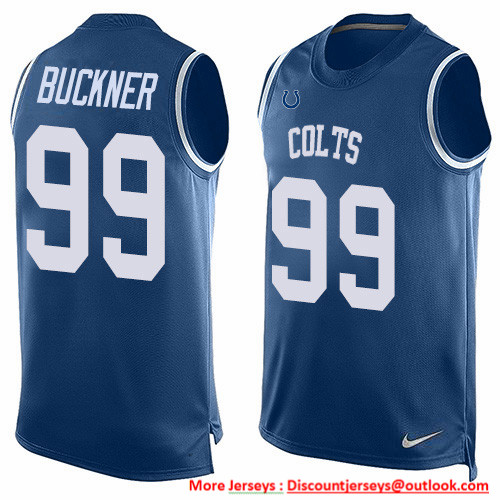 Nike Colts #99 DeForest Buckner Royal Blue Team Color Men's Stitched NFL Limited Tank Top Jersey