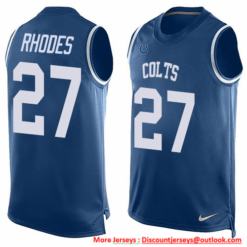 Nike Colts #27 Xavier Rhodes Royal Blue Team Color Men's Stitched NFL Limited Tank Top Jersey