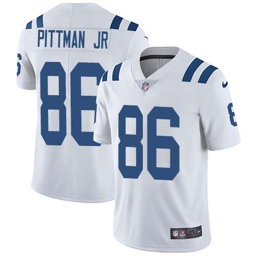 Nike Colts #86 Michael Pittman Jr. White Men's Stitched NFL Vapor Untouchable Limited Jersey Nike Colts #86 Michael Pittman Jr. White Men's Stitched NFL Vapor Untouchable Limited Jersey