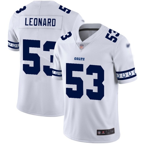 Colts #53 Darius Leonard White Men's Stitched Football Limited Team Logo Fashion Jersey Colts #53 Darius Leonard White Men's Stitched Football Limited Team Logo Fashion Jersey