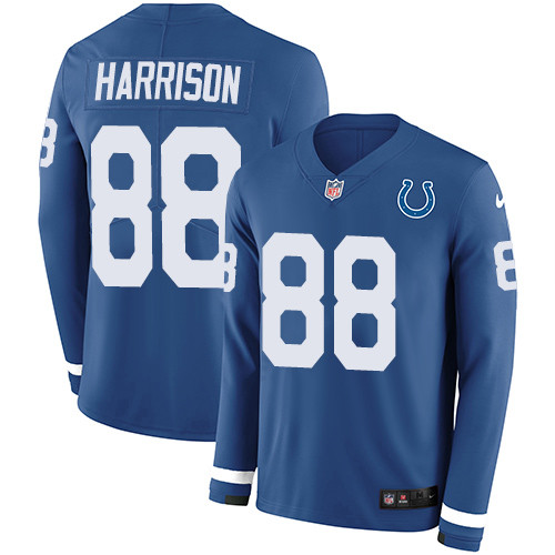 Nike Colts #88 Marvin Harrison Royal Blue Team Color Men's Stitched NFL Limited Therma Long Sleeve Jersey Nike Colts #88 Marvin Harrison Royal Blue Team Color Men's Stitched NFL Limited Therma Long Sleeve Jersey