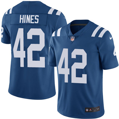 Nike Colts #42 Nyheim Hines Royal Blue Team Color Men's Stitched NFL Vapor Untouchable Limited Jersey Nike Colts #42 Nyheim Hines Royal Blue Team Color Men's Stitched NFL Vapor Untouchable Limited Jersey