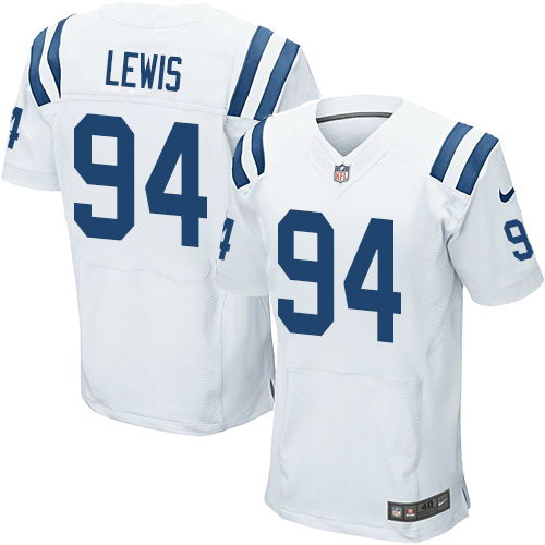 Nike Colts #94 Tyquan Lewis White Men's Stitched NFL Elite Jersey Nike Colts #94 Tyquan Lewis White Men's Stitched NFL Elite Jersey