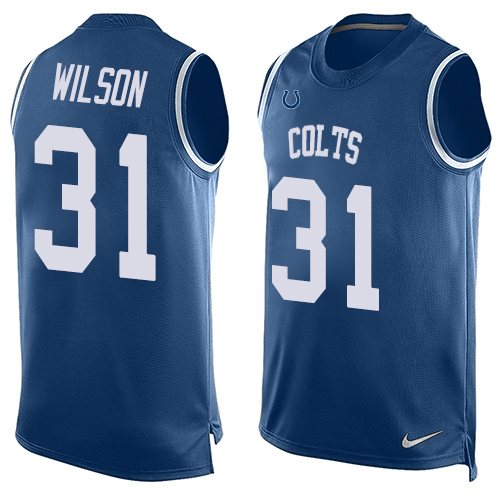Nike Colts #31 Quincy Wilson Royal Blue Team Color Men's Stitched NFL Limited Tank Top Jersey Nike Colts #31 Quincy Wilson Royal Blue Team Color Men's Stitched NFL Limited Tank Top Jersey