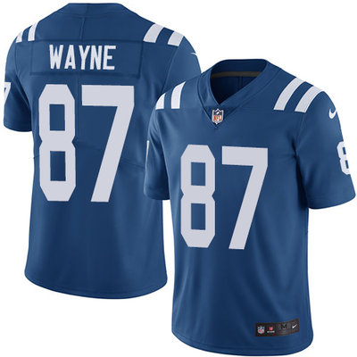 Nike Colts #87 Reggie Wayne Royal Blue Team Color Men's Stitched NFL Vapor Untouchable Limited Jersey