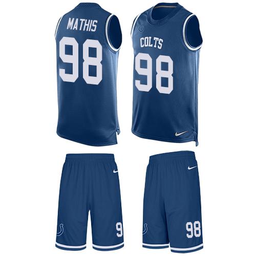 Nike Colts #98 Robert Mathis Royal Blue Team Color Men's Stitched NFL Limited Tank Top Suit Jersey Nike Colts #98 Robert Mathis Royal Blue Team Color Men's Stitched NFL Limited Tank Top Suit Jersey