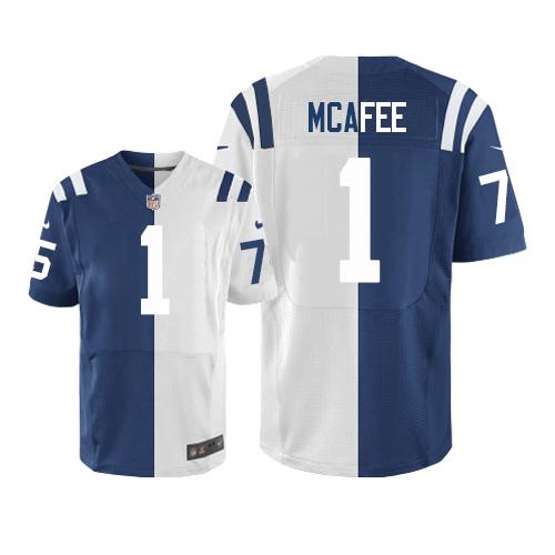 Nike Colts #1 Pat McAfee Royal Blue White Men's Stitched NFL Elite Split Jersey Nike Colts #1 Pat McAfee Royal Blue White Men's Stitched NFL Elite Split Jersey