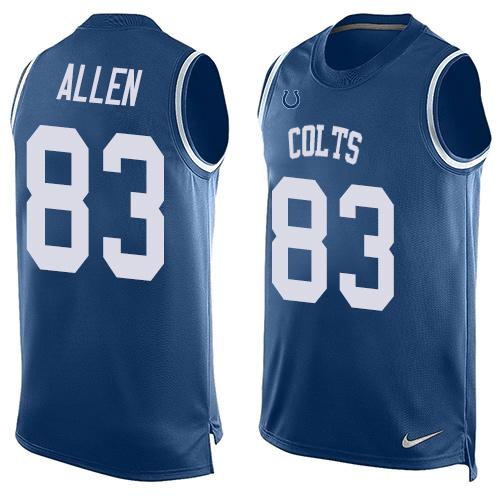 Nike Colts #83 Dwayne Allen Royal Blue Team Color Men's Stitched NFL Limited Tank Top Jersey Nike Colts #83 Dwayne Allen Royal Blue Team Color Men's Stitched NFL Limited Tank Top Jersey