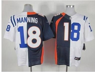 Nike Colts #18 Peyton Manning Navy BlueWhite Men's Stitched NFL Elite Split Broncos Jersey Nike Colts #18 Peyton Manning Navy BlueWhite Men's Stitched NFL Elite Split Broncos Jersey