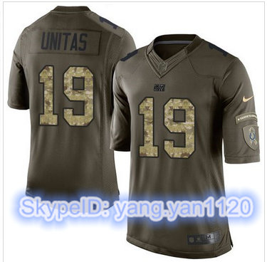 Nike Indianapolis Colts #19 Johnny Unitas Green Men''s Stitched NFL Limited Salute To Service Jersey