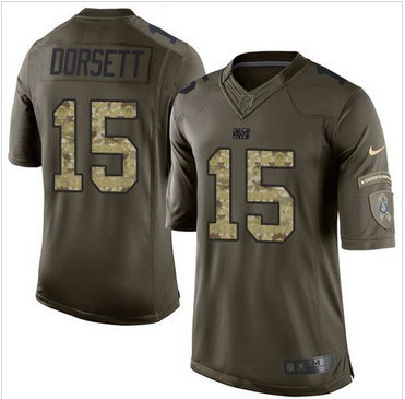 Nike Indianapolis Colts #15 Phillip Dorsett Green Men's Stitched NFL Limited Salute to Service Jersey