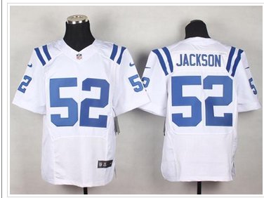 NEW Colts #52 D'Qwell Jackson White Men's Stitched NFL Elite Jersey