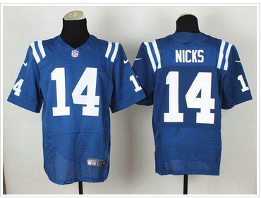 New Indianapolis Colts #14 Hakeem Nicks Royal Blue Team Color NFL Elite Jersey New Indianapolis Colts #14 Hakeem Nicks Royal Blue Team Color NFL Elite Jersey
