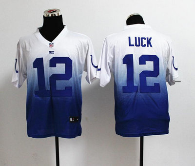 NEW Indianapolis Colts 12 Andrew Luck White Blue Drift Fashion II Elite NFL Jerseys NEW Indianapolis Colts 12 Andrew Luck White Blue Drift Fashion II Elite NFL Jerseys