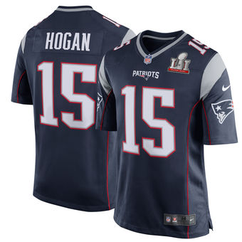 Youth New England Patriots Chris Hogan Nike Navy Super Bowl LI Bound Game Jersey