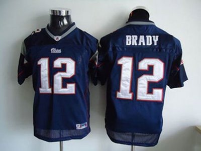 New England Patriots 12 Tom Brady Blue kids jersey