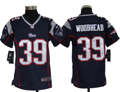 Youth Nike New England Patriots 39 Danny Woodhead Blue Jerseys